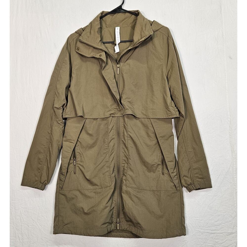Lululemon Womens Size 4 Always Effortless Classic-Fit Long Jacket Artifact Brown